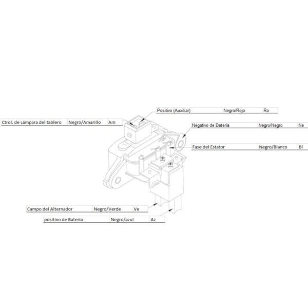 Regulador alternador bosch chevrolet chevy luv mercury