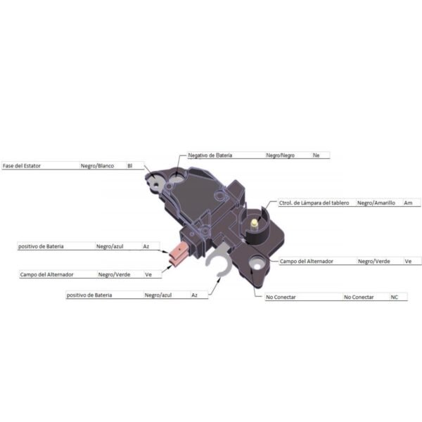 Regulador alternador bosch ford courier fiat palio siena