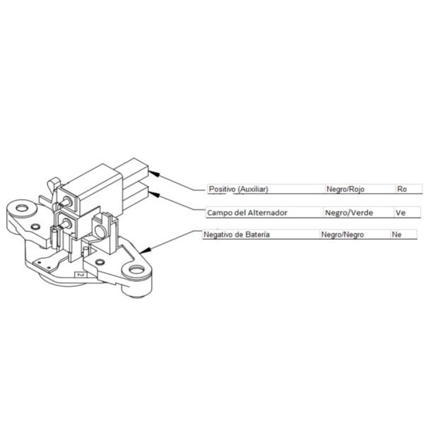 Regulador alternador bosch ford chevrolet nissan volkswagen volvo ( sin resistencia )