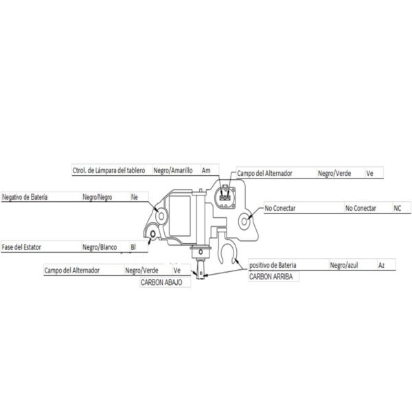 Regulador alternador bosch volkswagen jetta a4 pointer beetle 12 volts ( f 00m 145 350 )