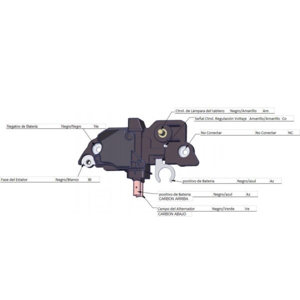 Regulador alternador bosch chevrolet ( con borne )