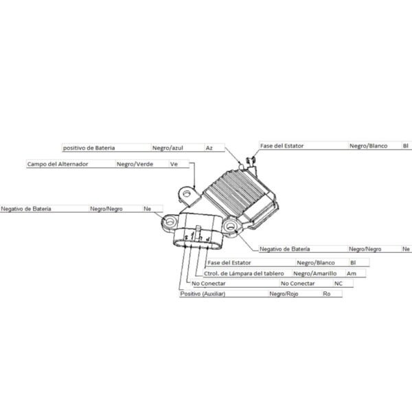 Regulador alternador delco series ad230 ad237 ad244 chevrolet gmc 130/145 amps