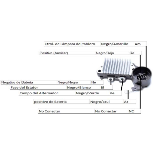 Regulador alternador nippondenso chevrolet isuzu ( 3 terminales )