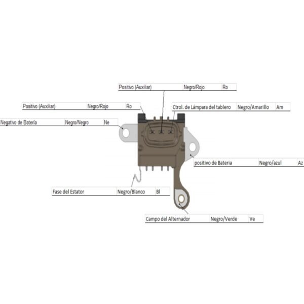 Regulador alternador nippondenso john deere lexus ( 3 terminales )