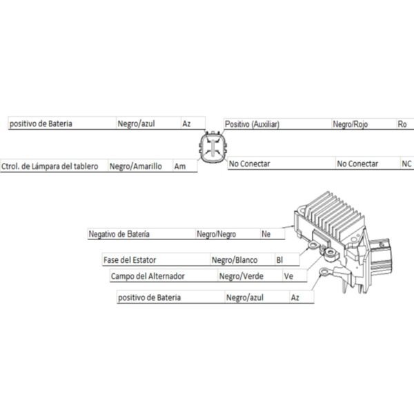 Regulador alternador nippondenso toyota tacoma yaris