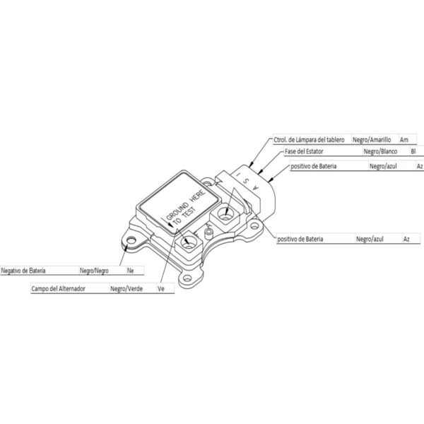 Regulador alternador ford 3g gris ( reforzado )