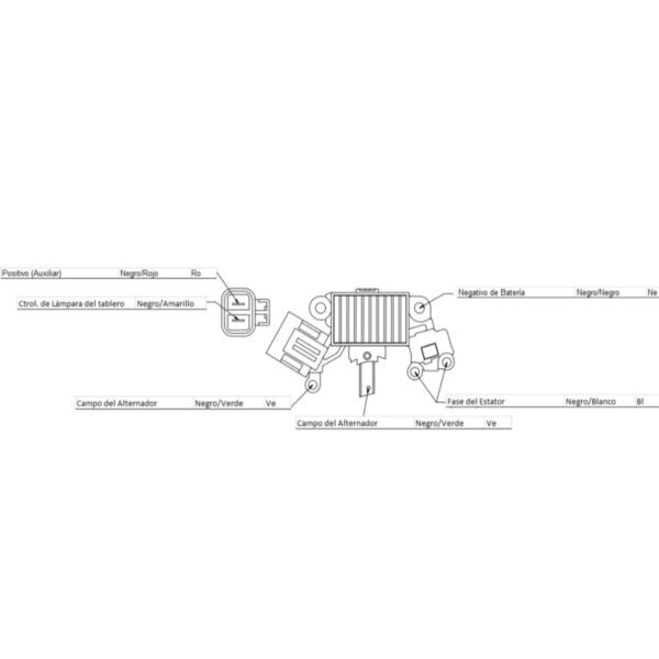 Regulador alternador hitachi nissan urvan pathfinder