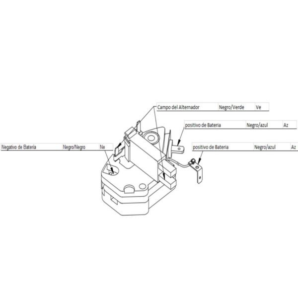 Regulador alternador lucas tractor massey ferguson new holland