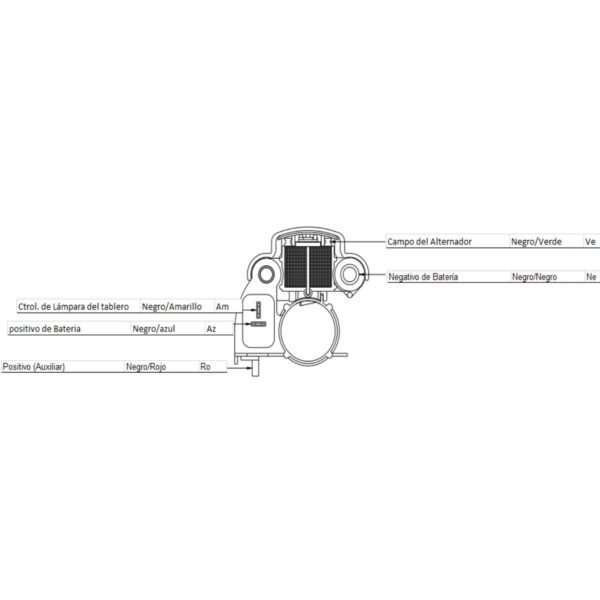 Regulador alternador mitsubishi chrysler mazda