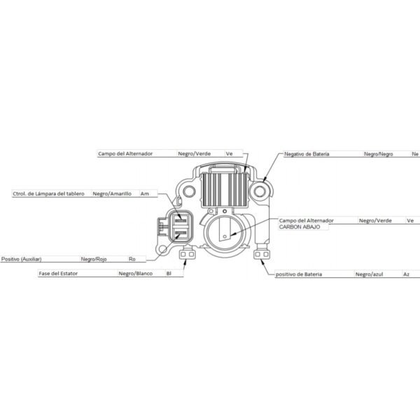 Regulador alternador mitsubishi ford nissan