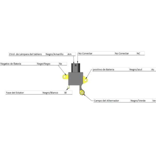 Regulador alternador nippondenso chevrolet pontiac ( 2 terminales )