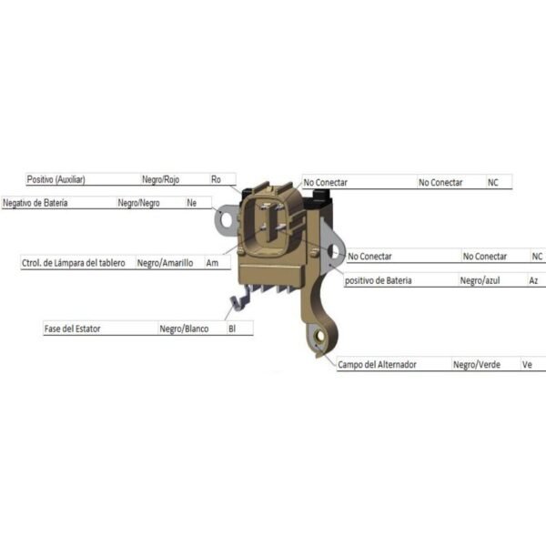 Regulador alternador nippondenso honda acura ( 4 terminales )