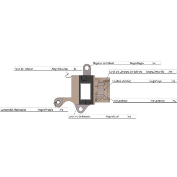 Regulador alternador nippondenso toyota ( 3 terminales )