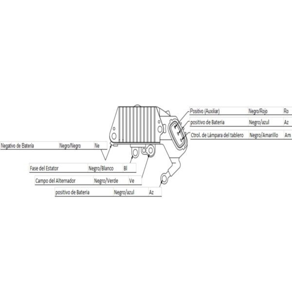 Regulador alternador nippondenso toyota diesel 24 volts