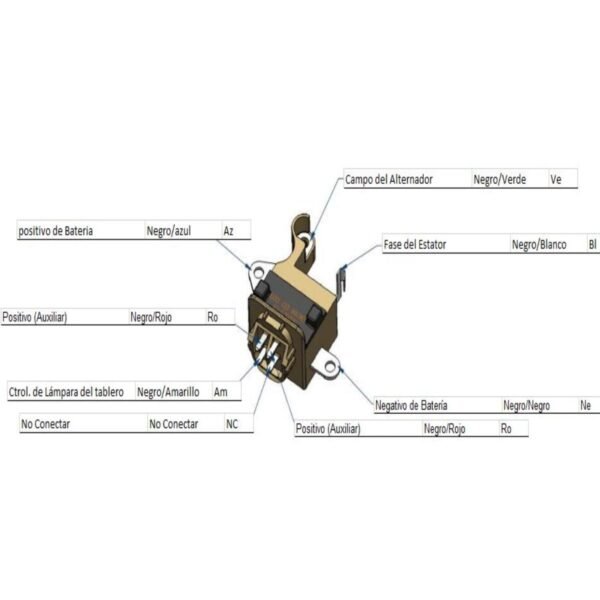 Regulador alternador nippondenso toyota tacoma 4runner fj crusier v6 ( 4 terminales )