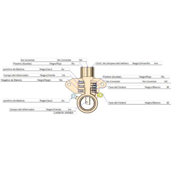 Regulador alternador mitsubishi ford mazda mercury lincoln